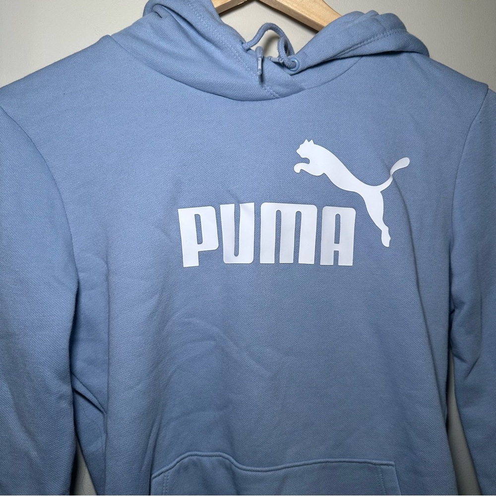 Puma Light Blue Hoodie with Logo